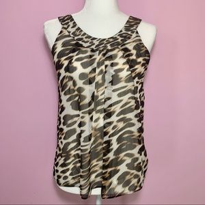 New York & Company Leopard Tank
